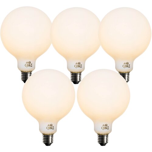LUEDD Komplet 5 E27 zatemljiva LED žarnica Opal G125 5W 450lm 2200K Cene