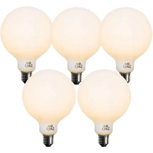 LUEDD Komplet 5 E27 zatemljiva LED žarnica Opal G125 5W 450lm 2200K