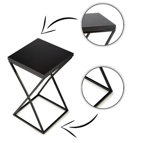  Stalak za cveće LOFT 40x24 cm crni Slike
