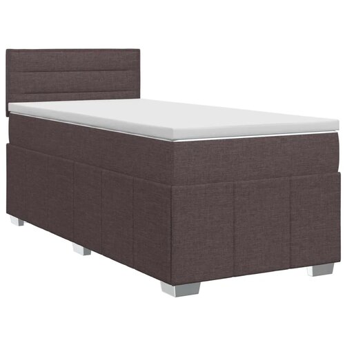  Boxspring krevet s madracem Tamno smeđa 90 x 200 cm Tkanina - Tamno smeđa 90 x 200 cm Dizajn linija Slike