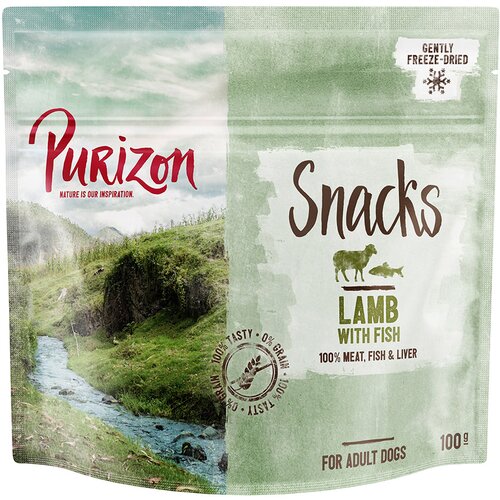  2 x 100 g Purizon Snack za pse po poskusni ceni!  - Jagnjetina z ribo - brez žit Cijene