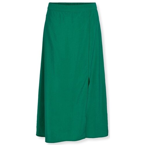 Vila Krila Milla Midi Skirt - Ultramarine Green Zelena Cene