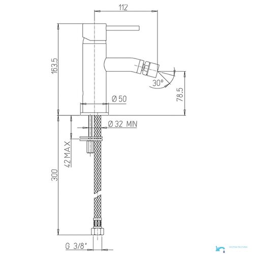 EYN Črna armatura za bide | Pipa BB1402 Slike