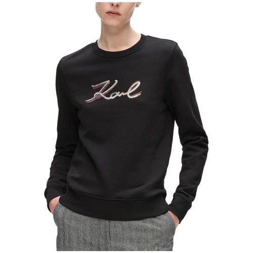 Karl Lagerfeld Sweater majica bordo / crna / srebro Slike