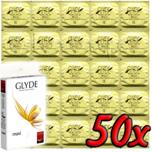 GLYDE Maxi - Premium Vegan Condoms 50 pack Cene