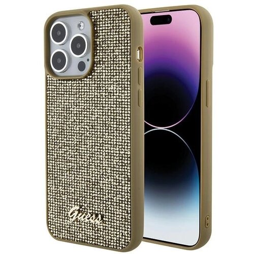 Guess DISCO METAL SCRIP OVITEK ZA IPHONE 15 PRO MAX GOLD CASE OVITEK, (21834198) Cene