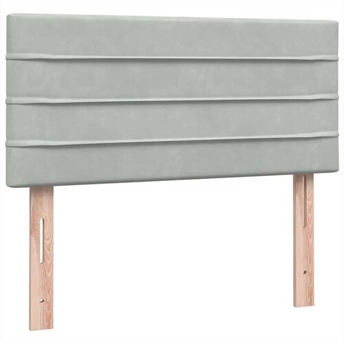 Box Spring krevet s madracem svijetlo sivi 80x220 cm samt Slike