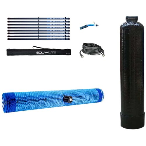 PROFI set za pranje solarnih panela pod pritiskom (620mm, 120bar, 250qm/h, 12m karbon teleskop, di-filter) Cene