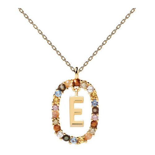  Ženska pd paola letter e zlatna ogrlica sa pozlatom 18k ( co01-264-u ) Cene