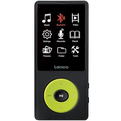 Oem Lenco, MP3 / MP4 predvajalnik 8GB z Bluetoothom, barvnim LCD zaslonom, Črna / Zelena, (5000214632) Cene