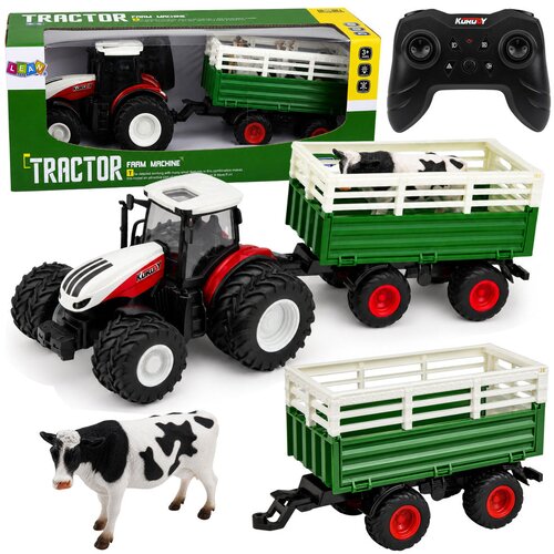  Remote Controlled RC Farm Tractor with Trailer Cow Figure 1:24 Cene