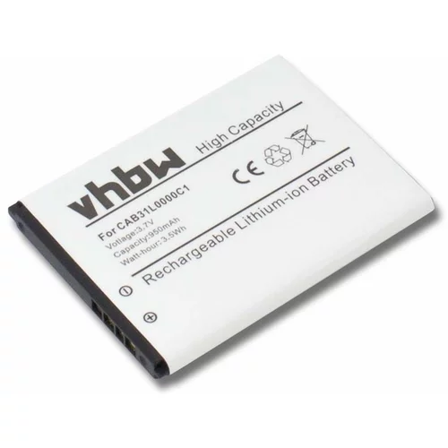 VHBW Baterija za Alcatel OT-155 / OT-282 / OT-890, 900 mAh