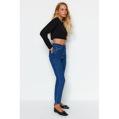 Trendyol Ženske kavbojke High Waist Mom Slike