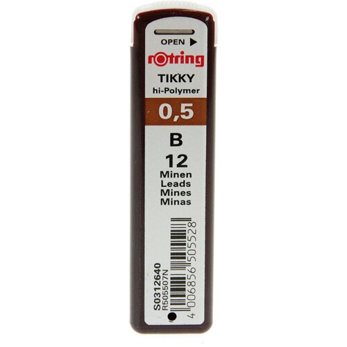 Rotring Mine za tehnični svinčnik, B, 0.5 mm, 12 kosov Cene