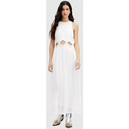 AllSaints Obleka MABEL DRESS bela barva, WD585Z