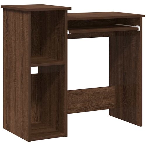 Maison Chic Pisalna miza - pisarniška miza - Računalniška miza s policami rjav hrast 84x40x78 cm inž. les, (21785007) Cene