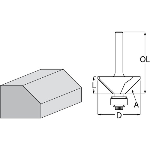 Makita konturno glodalo za zako&amp;scaron;enje rubova sa ležajem D-48658 Slike