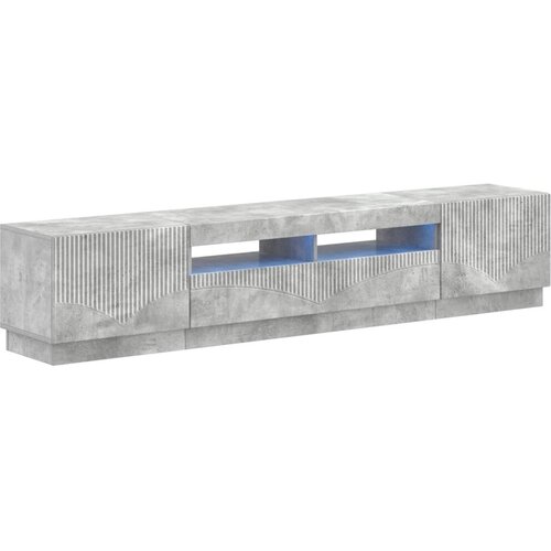  5-dijelni LED TV ormarić Betonska siva Konstruirano drvo - Betonska siva 100 cm Cene