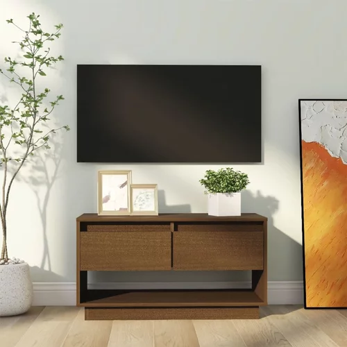 vidaXL TV ormarić smeđa boja meda 74 x 34 x 40 cm od masivne borovine