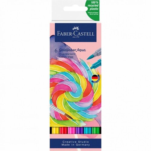 Faber-castell akvarel markeri Goldfaber Aqua Dual set Candy shop - 6 kom Slike