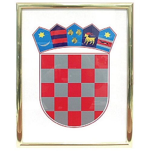 FOTEX Grb Republike Hrvatske metalni okvir srebrni, 35x50 cm Cijene