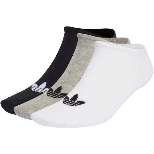 Adidas Čarape 'Trefoil Liner ' siva / crna / bijela