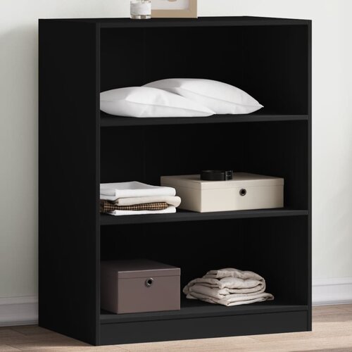  The Living Store Garderobna omara črna 77x48x102 cm iverna plošča - Garderobna Omara, (21500520) Cene