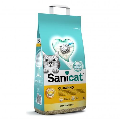 Sanicat Unscented grudvajući posip za mačke 8L Cene