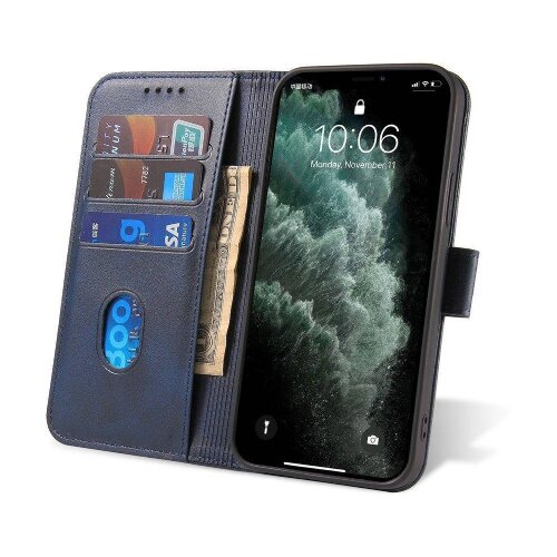 Onasi Wallet denarnica usnjena preklopna torbica Samsung Galaxy A14 - modra Slike
