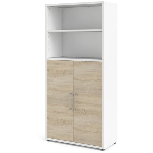 Tvilum Bijela/u prirodnoj boji modularna biblioteka u dekoru hrasta 89x189 cm Prima – Cijene