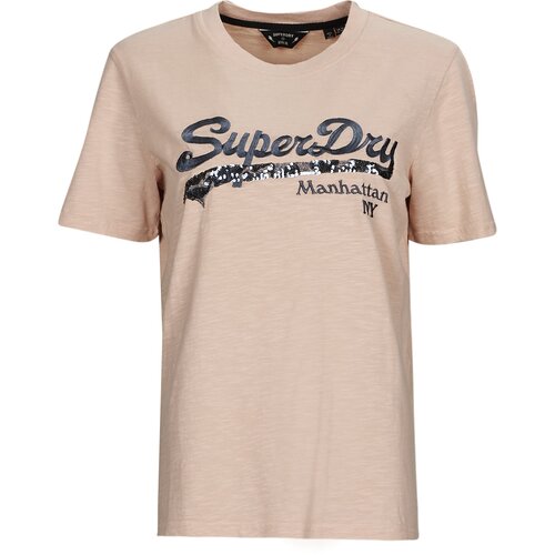 Superdry Majice s kratkimi rokavi VINTAGE LOGO BOROUGH TEE Bež Slike