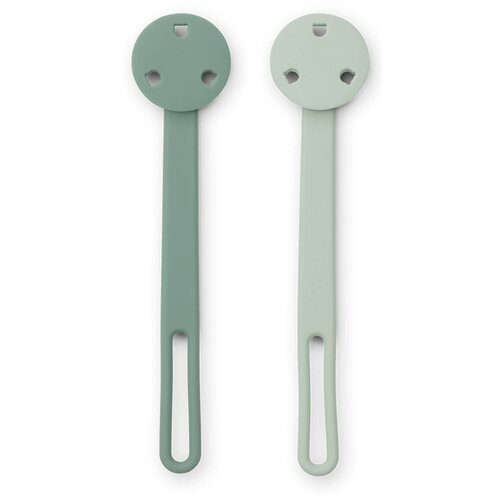 Liewood set 2 silikonskih priponk za dudo willow dusty mint peppermint mix Cene