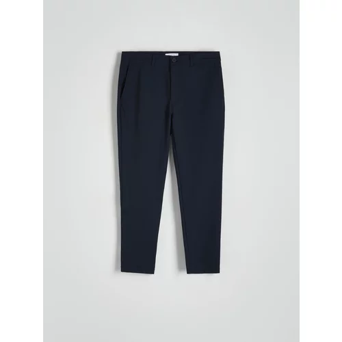 Reserved - Chino slim fit hlače - mornarsko plava