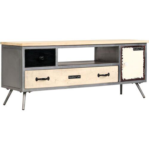 The Living Store TV omarica iz trdnega mangovega lesa in jekla 120x30x45 cm - TV Omarica, (21375346) Slike