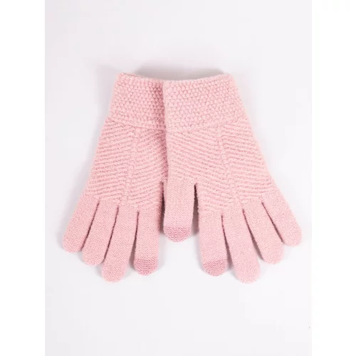 Yoclub Kids's Girls' Five-Finger Touchscreen Gloves RED-0085G-005C-003