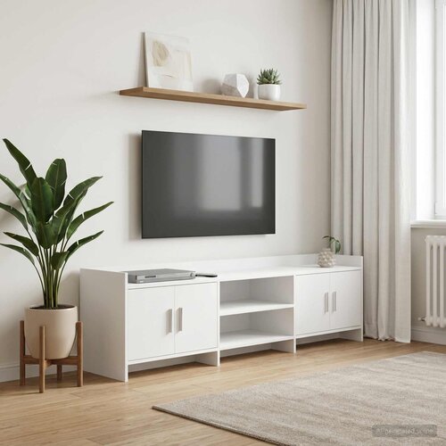 TV ormar 168 x 33 x 47 cm Bijela Konstruirano drvo Cene