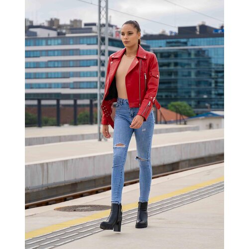 La Force Fashion ženska  mario zenetti kožna jakna jane - crvena Cene