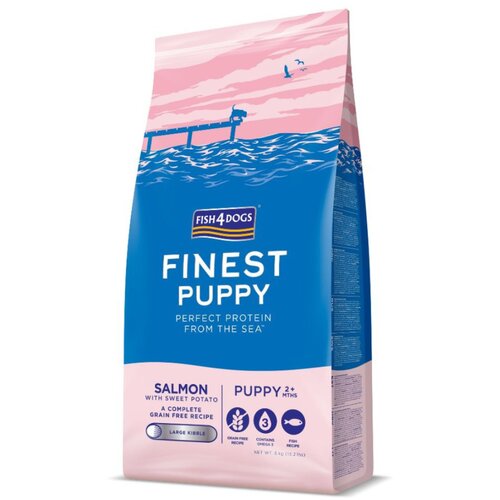 Fish4Dogs Finest Puppy large losos s batatom 1,5 kg Slike