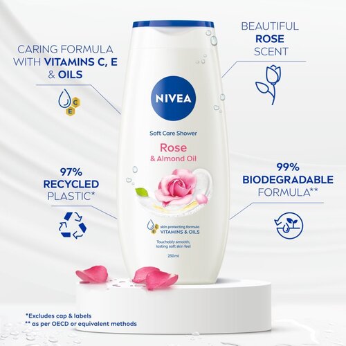 Nivea gel za tu&amp;scaron;iranje care &amp;amp; roses 250 ml Slike