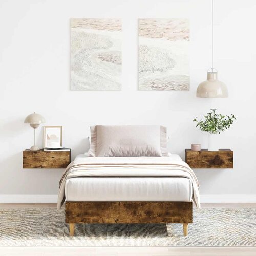 Furnova posteljni okvir brez leži&amp;scaron;ča Dimljen hrast 90x200 cm, (21940853) Slike