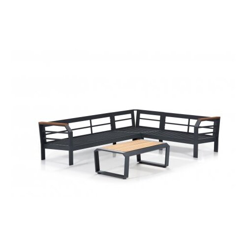 Hanah home baštenska garnitura assento corner yellow grey black Slike
