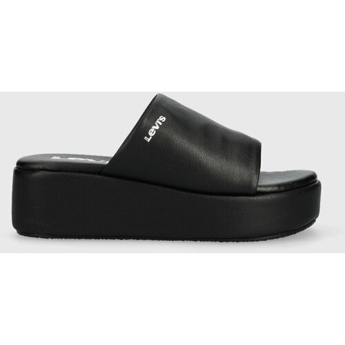 Levi&amp;#039;s Natikače Charlotte za žene, boja: crna, s platformom, D7523.0001 Slike