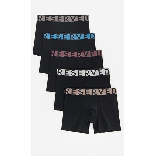 Reserved Komplet od 5 pari long bokserica - crno Slike