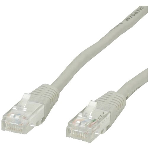 Value 21.99.0902 RJ45 omrežni kabel\, Patch kabel CAT 6 U/UTP 2.00 m siva 1 kos, (20420345) Cene