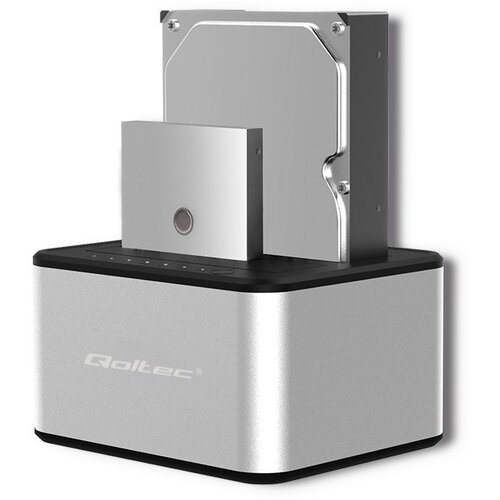 Qoltec 5316 2x HDD /SSD docking station | 2.5 /3.5 SATA | USB 3.0 | Clonning Cijene