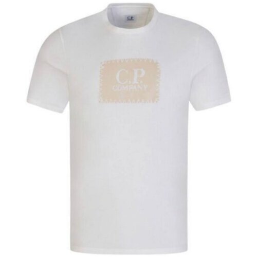 C.P. Company Polo majice kratki rokavi Majica C.P Company Bela Cene