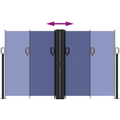  Uvlačiva bočna tenda 140 x 1000 cm plava Slike