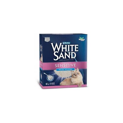 Bentas white sand sensitive posip za mačke 6l Slike