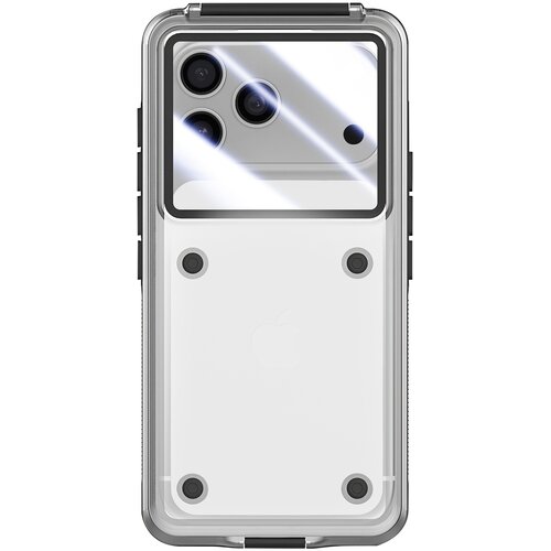 AVIZAR Vodoodporno ohišje za iPhone 17 IP68, vodoodporno 30 m z vrvico, Prozorno črna, (5000189575) Cene