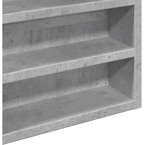  Vitrina siva boja betona 60x8,5x58 cm konstruirano drvo Slike